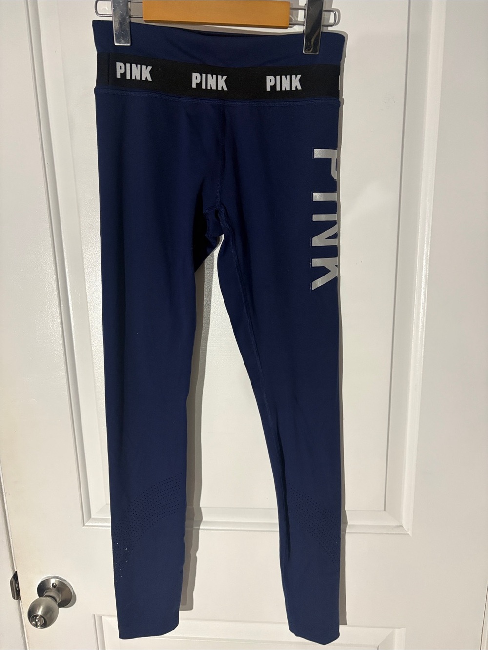 PINK Victoria's Secret Navy Leggings with Branded Waistband
